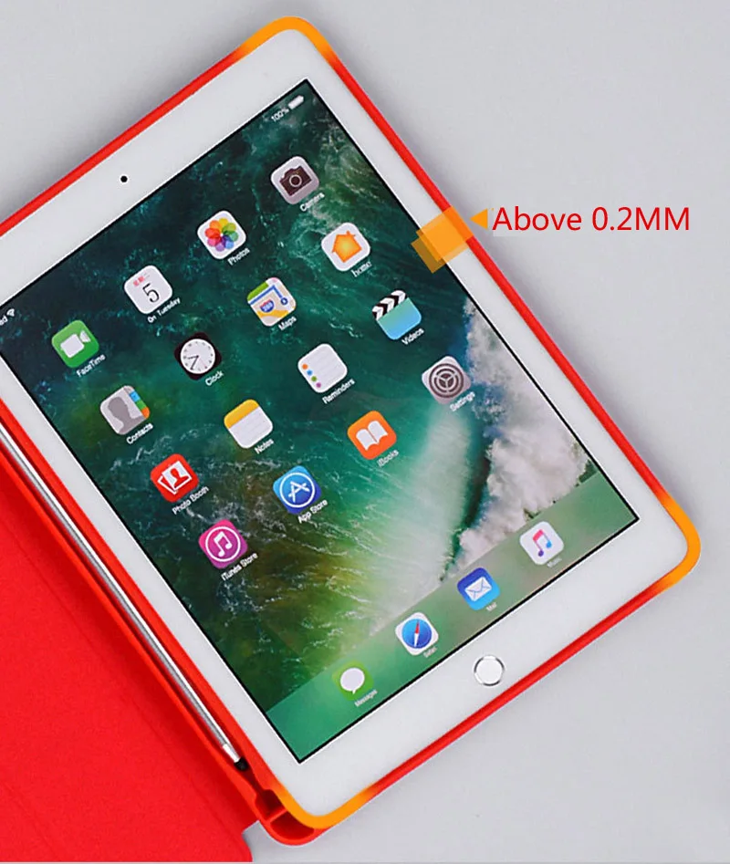 Для ipad чехол с Apple Pencil Holder из искусственной кожи Силиконовый мягкий чехол умный чехол для Apple ipad Air 1 Air 2 Pro 9,7