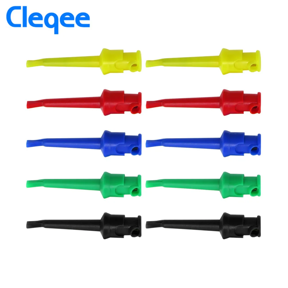 Cleqee P5002 10 шт. мультиметр тестер крюк зажим свинцовый провод комплект Захваты