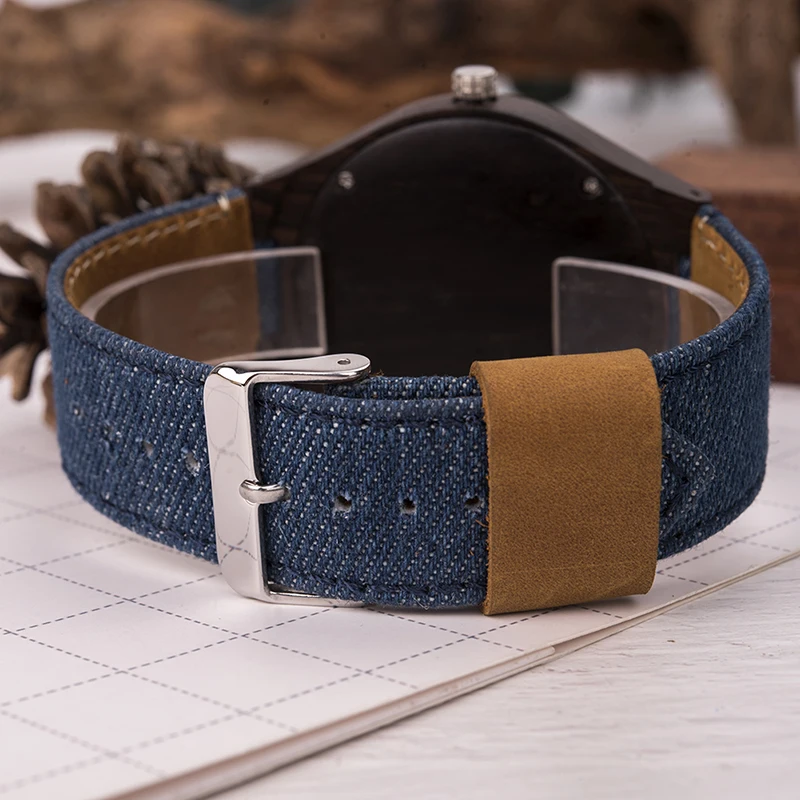 

Couple Watch Men Wooden Quartz Watches Ladies Male Bamboo relogio feminino erkek kol saati Big dial Fabric strap in Gifts box