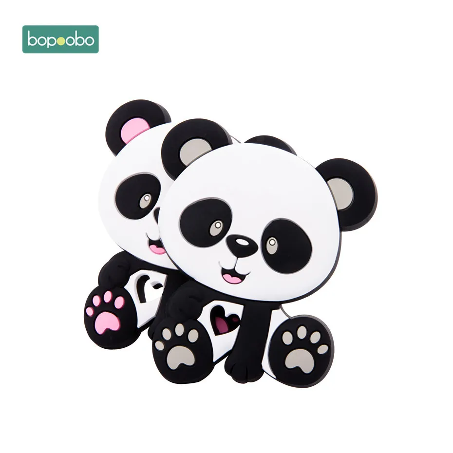Bopoobo 1 шт. BPA Бесплатный Детский силиконовый Прорезыватель панда пищевой