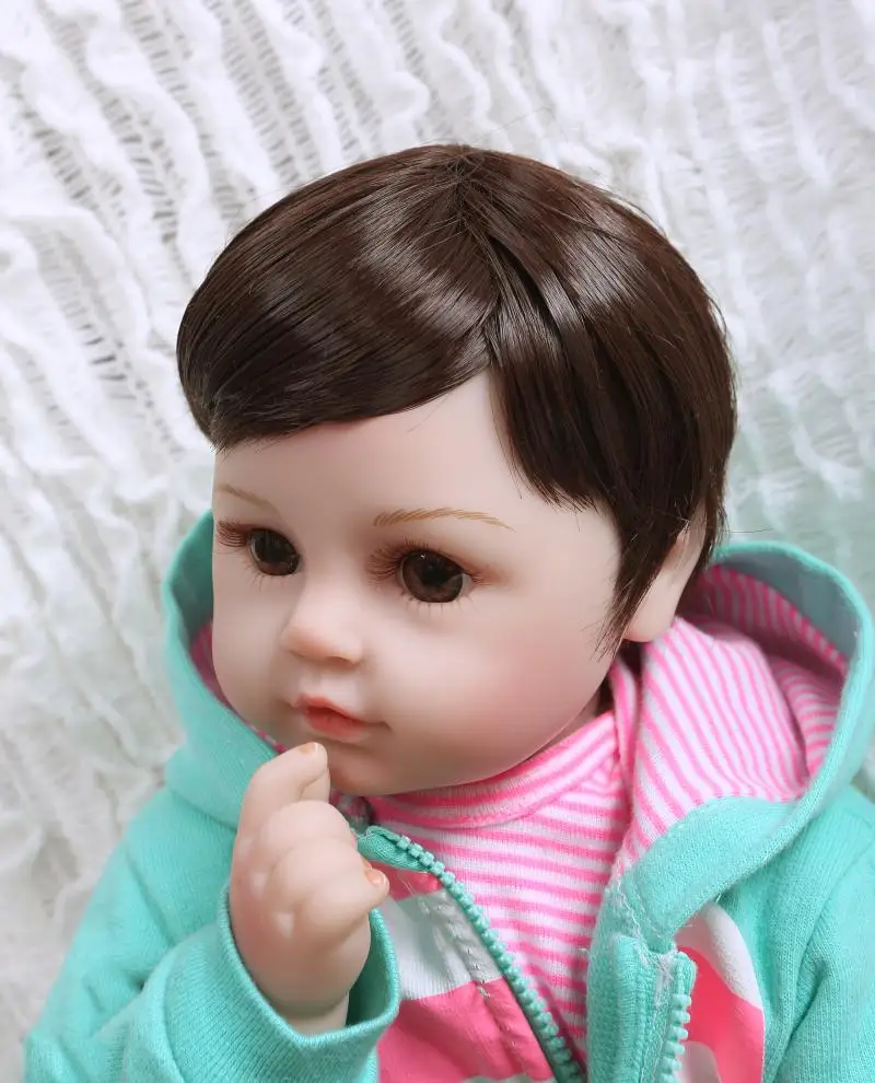 NPK 19''Handmade Silicone vinyl adorable Lifelike toddler Baby Bonecas girl kid bebe doll reborn menina de silicone | Игрушки и