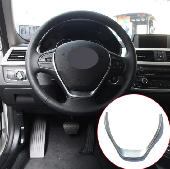 

ABS Chrome Steering Wheel Decoration Strips Trim Car Accessories For BMW 3 Series F30 2013-2017