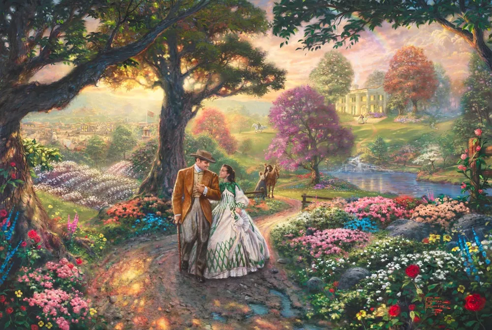 Thomas Kinkade вышел с ветром HD печать абстрактная живопись напечатанная на постеры