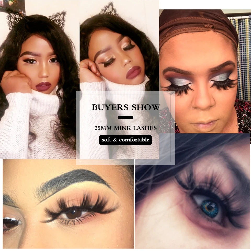 Розничная продажа ресниц 25 мм оптом. Ручная работа, эффектно-пушистый вид, без жестокости к животным. Поставляются вместе с макияжем.