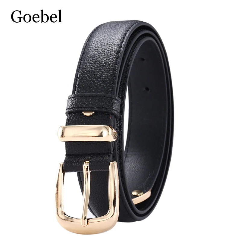 Jeans Pants Women Casual Belt Wild Gold Buckle Fashion Woman Pin Female 105CM | Аксессуары для одежды