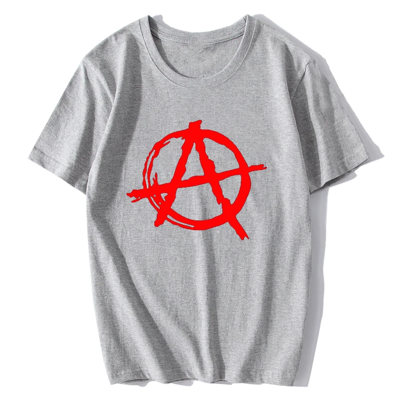 Футболка с символом анархии, футболка в стиле панк-рок, Bedlam Evil Anarchist War Rocker, хлопковая крутая Мужская футболка в стиле хип-хоп с круглым вырезом