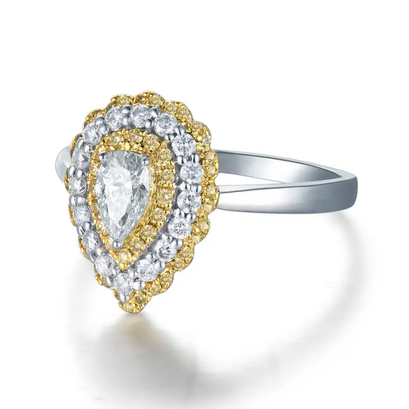 Женское кольцо из белого золота 14 к с бриллиантами|ring design|gold naturalring ring |