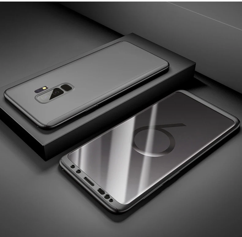Matt Black 360 Полный Чехол чехол для телефона для samsung Galaxy S10 S9 S8 Plus Note 9 зеркальный защитный чехол для samsung S10 Plus S10e чехол - Цвет: Matt Black