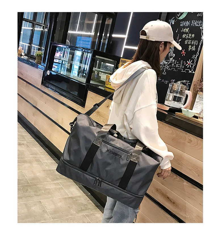Wobag женская сумка для фитнеса, Оксфорд, тренировочная сумка для спортзала, Повседневная дорожная сумка для багажа с сумкой для обуви, водонепроницаемая дорожная сумка-Органайзер