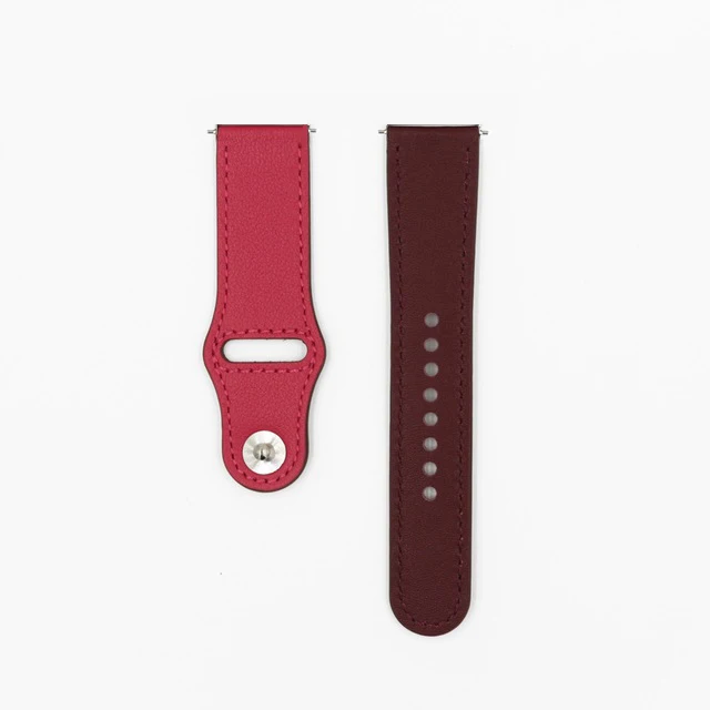 Rose red Новые кожаные часы ремешок для Xiaomi Huami Amazfit PACE Смарт часы замена 22 мм ремешок кожаный браслет; унисекс - Цвет: Rose red