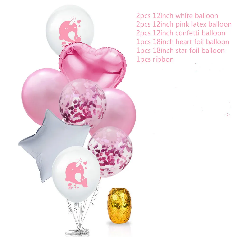 Синий Розовый шары из латекса Baby Shower Единорог надувной КИТ с днем рождения