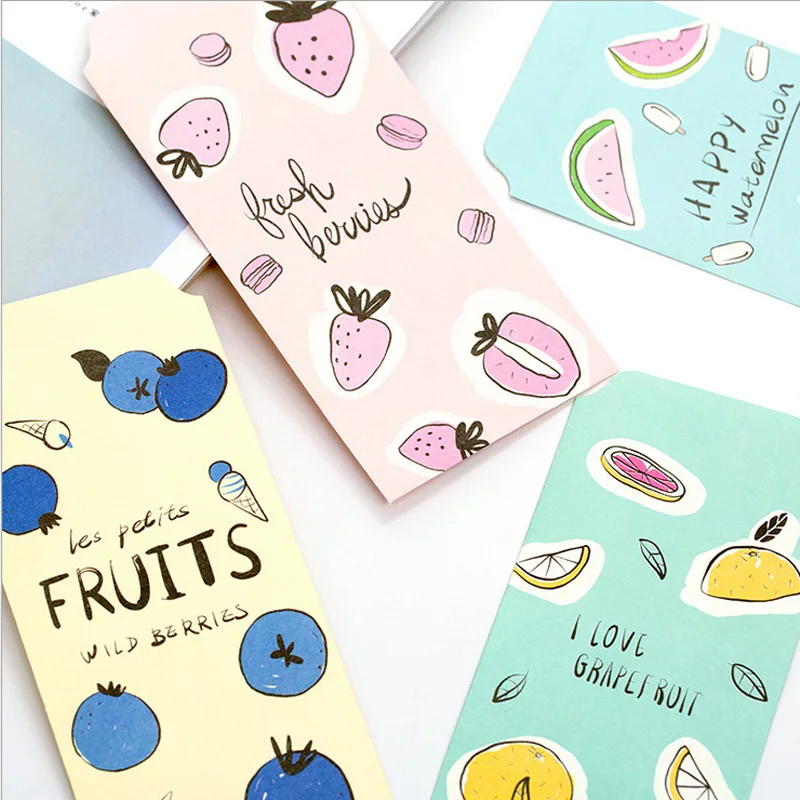 4 шт./лот фруктовая серия конверт бумага для письма Канцтовары kawaii подарок на день