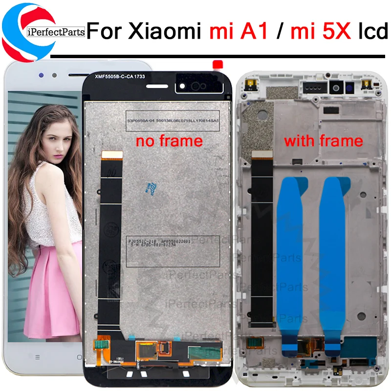 ЖК дисплей и дигитайзер сенсорного экрана с рамкой для Xiaomi Mi A1 MiA1 1920*1080 5 дюйма xiaomi
