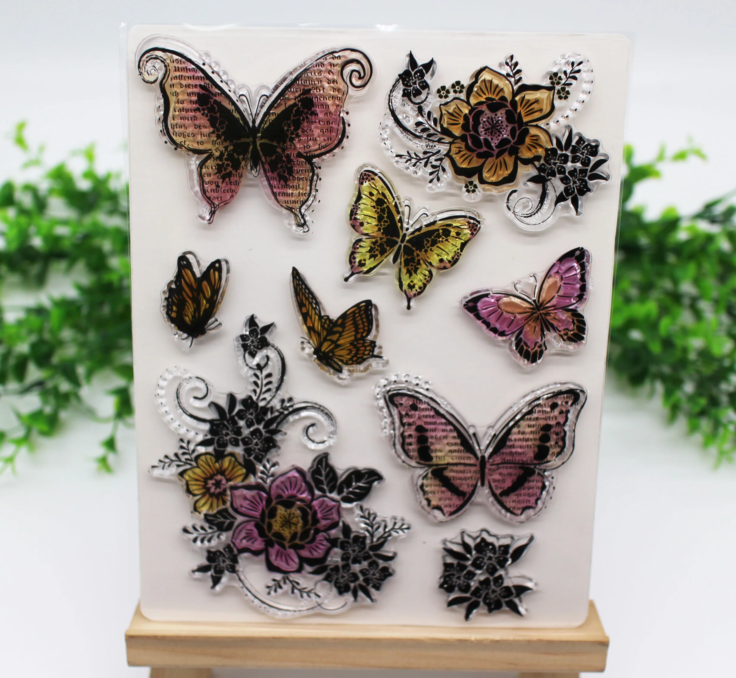 

Butterfly Clear Stamps Different size butterfly stamp/seal For Scrapbooking paper craft card making rubber stamps for Decor
