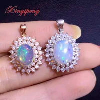 925 sterling silver with 100 natural female opal pendant luxury and generous