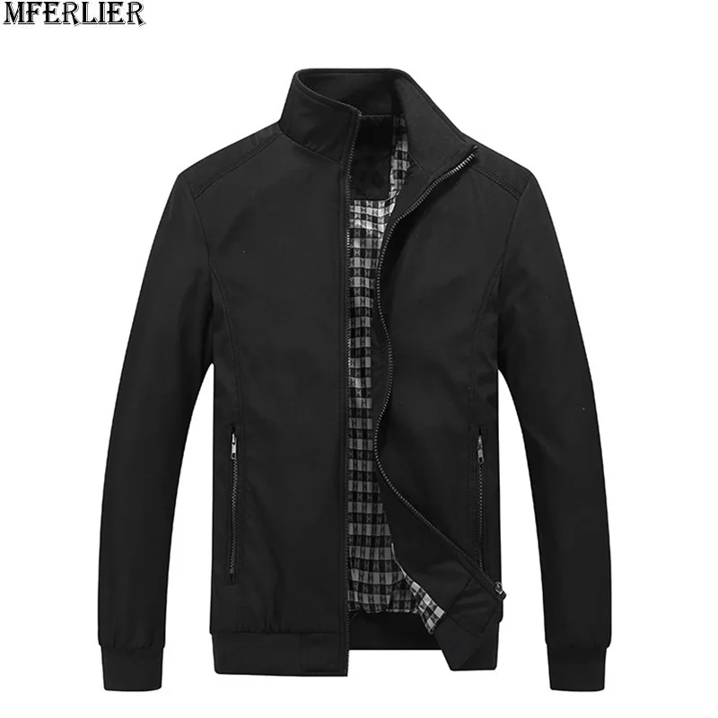MFERLIER мужские куртки больших размеров 7XL 8XL классические деловые Простые