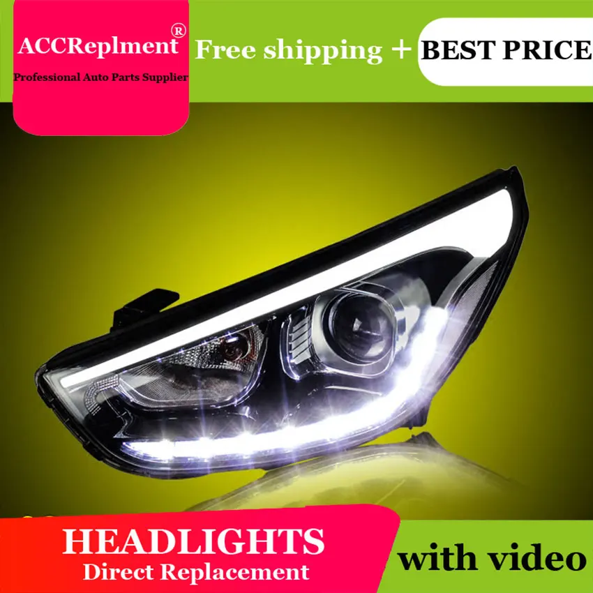 Автомобильный Стайлинг для Hyundai IX35 фасветильник s U angel eyes 2010-2013 светодиодный