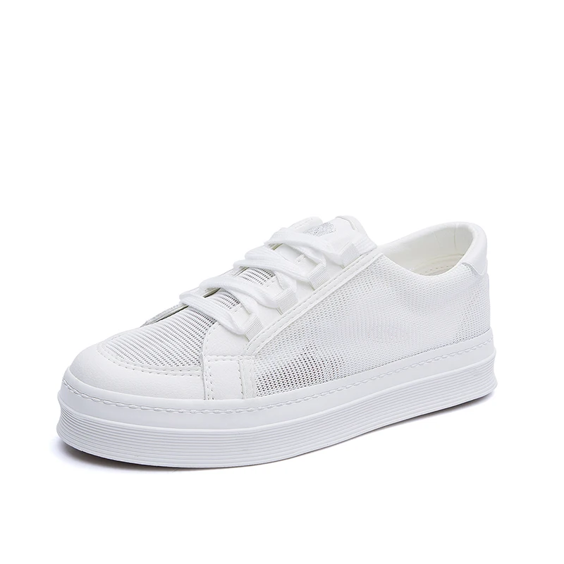 Кеды женские с вырезами повседневные холщовые кроссовки на плоской платформе