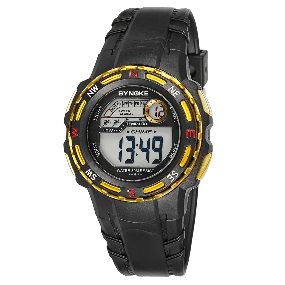 Новые детские спортивные часы Цифровые наручные будильник Chrono 30 м