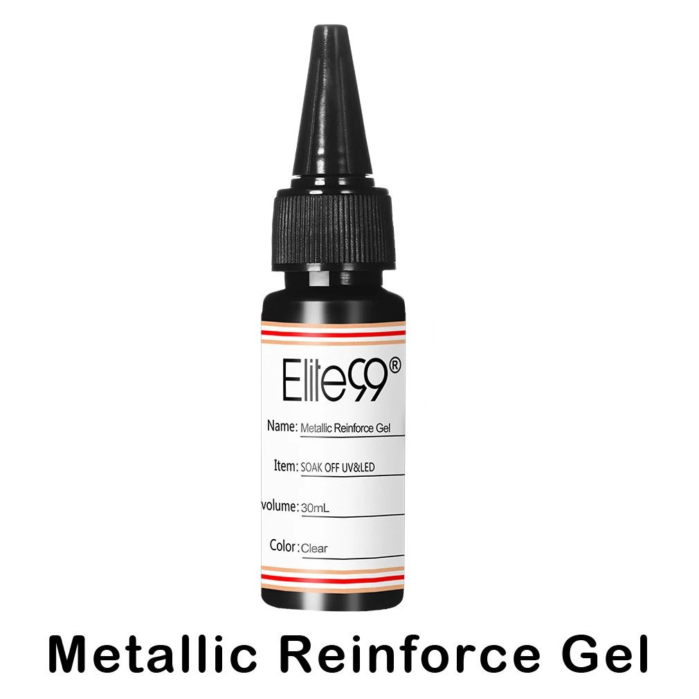 Metallic Reinforce Elite99 30 мл большой объем верхнее Базовое покрытие матовое металлическое усиленное воздушное сухое праймер Матовый УФ Гель-лак горячая Распродажа Гель-лак для дизайна ногтей - Цвет: Metallic Reinforce