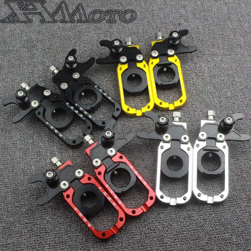 Аксессуары для мотоцикла CNC задняя ось шпиндельная цепь блоки регулировки цепи
