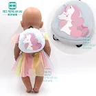Аксессуары для куклы 43 см, игрушка для новорожденной куклы, модный мультяшный плюшевый рюкзак