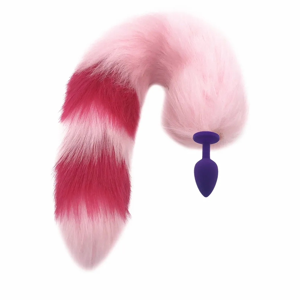 Анальная пробка ручной работы из силикона в японском стиле с бантом лисьего