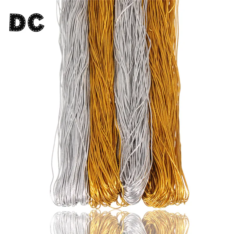 Эластичные шнуры для бисероплетения золотистые/Серебристые веревки шириной 1 5