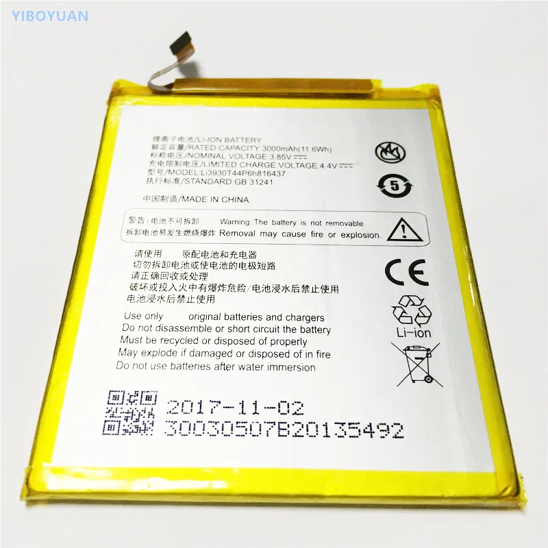 3 85 V 3000mAh Li3930T44P6h816437 для Vodafone Smart V8 / VFD710 VFD 710 аккумулятор|batteries batteries|battery for3000mah battery |