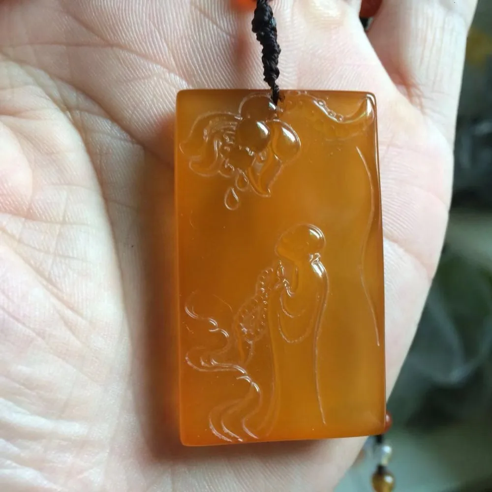 natural yellow agate stone beads neckalce pendant gem necklace for man woman gift wholesale ! | Украшения и аксессуары