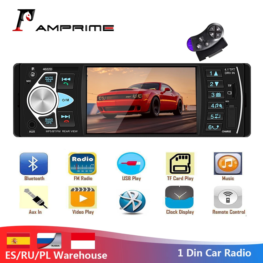 Автомагнитола AMPrime 1Din mp3 плеер автомагнитола аудио стерео USB AUX FM радиостанция
