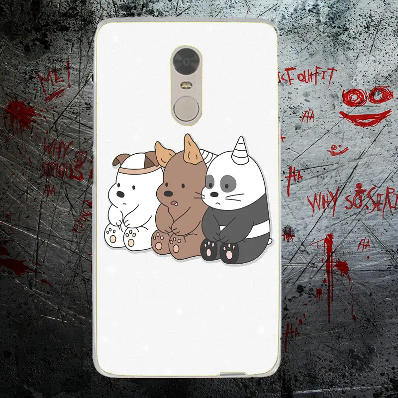 Милые панды Мы Голые Медведи животных стиль для Xiaomi Redmi Mi Note 4X 2 3 3S 4A 5 6 5S 5X 5A 6X Pro Plus