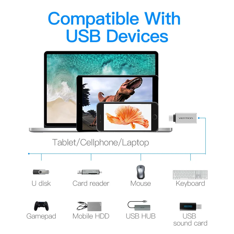 Vention USB адаптер C 3 0 OTG Кабель type конвертер для samsung Galaxy S8 S9 macbook huawei P20 Pro OTG|usb-c usb-c|usb-c