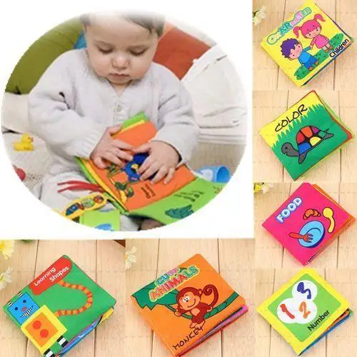 12 страниц мягкая ткань детские книжки для мальчиков и девочек звук шелеста