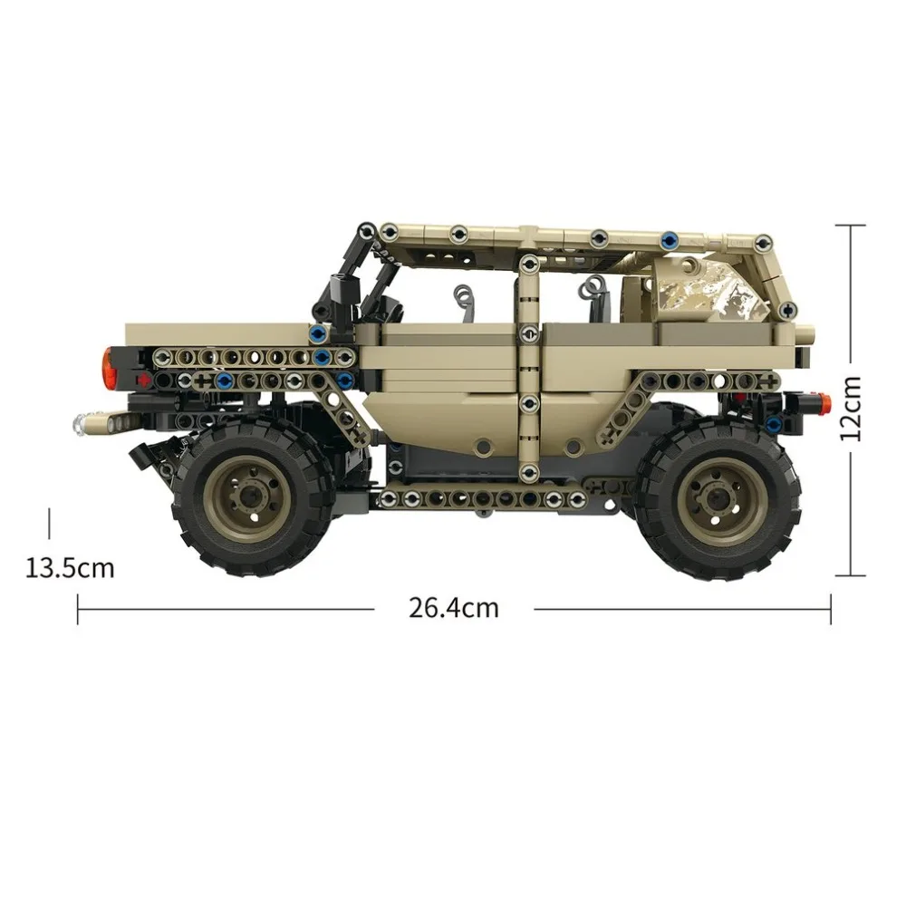 MoFun 13009 2 4G 4 H usb зарядка строительный блок имитированный военный автомобиль 538 шт DIY