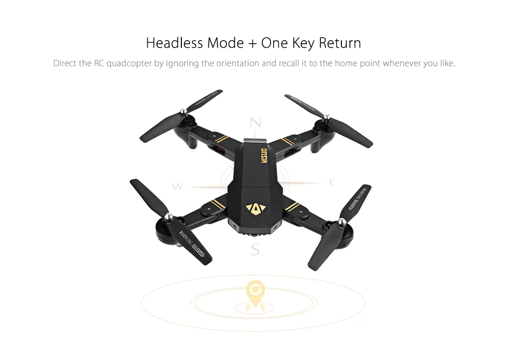 TIANQU VISUO XS809W Квадрокоптер мини складной селфи Дрон с Wi-Fi FPV 0.3MP/2MP камерой удержание высоты Радиоуправляемый Дрон