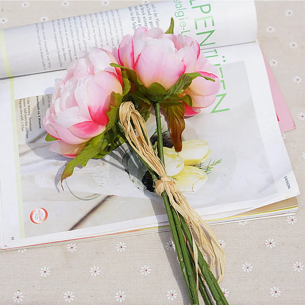 1 комплект шелковые тычинки пиона букет невесты для дома свадьбы вечеринки