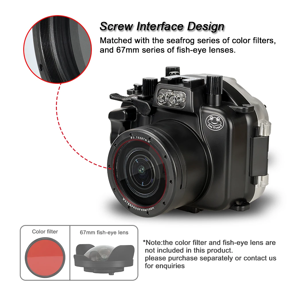Водонепроницаемый чехол для камеры Canon EOS M5 18-55 мм для фотосъемки под водой 40 м для свободного дайвинга