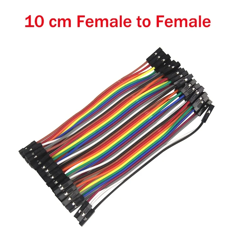 40Pcs 10cm F-F Dupont line 120 шт. 10 см мужской женский и Женский Соединительный провод Dupont кабель для Arduino DIY KIT - Цвет: 40Pcs 10cm F-F