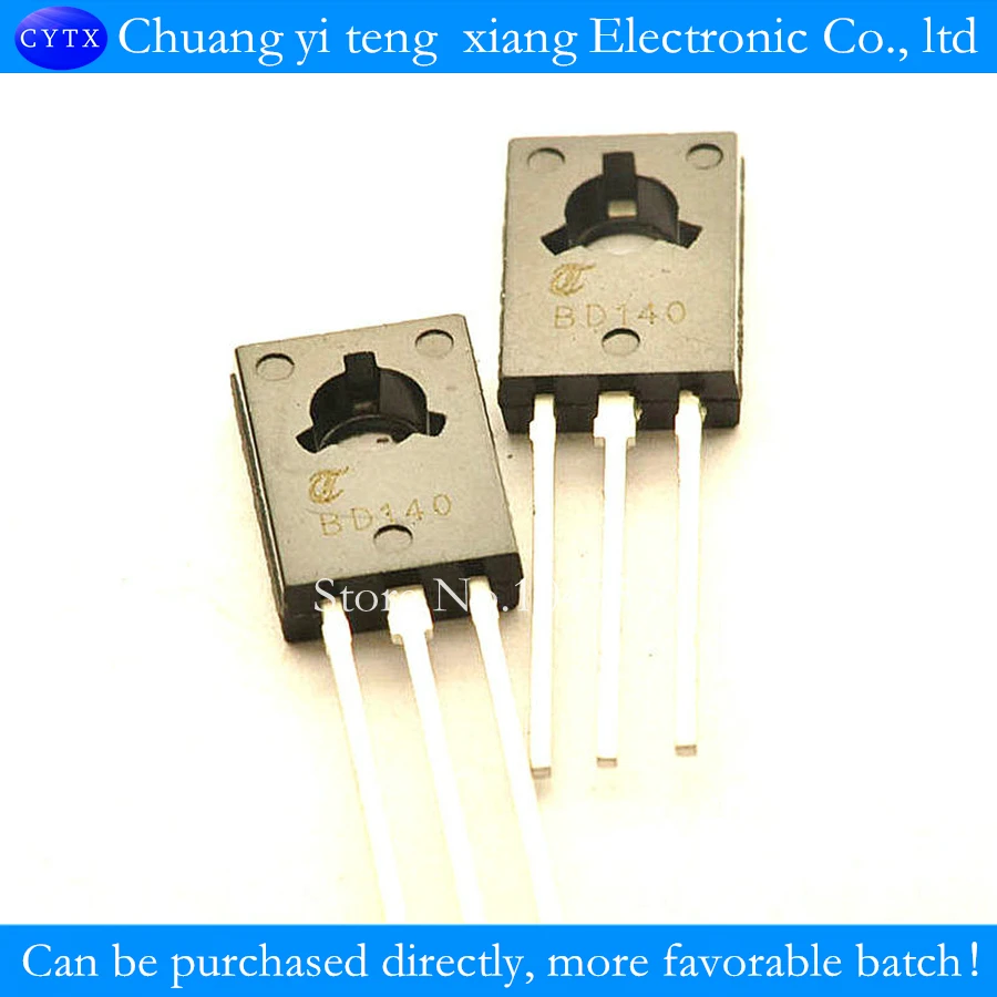

1.5 A / 80Vpower triode BD140 PNP transistor TO-126 (100PCS/lot)