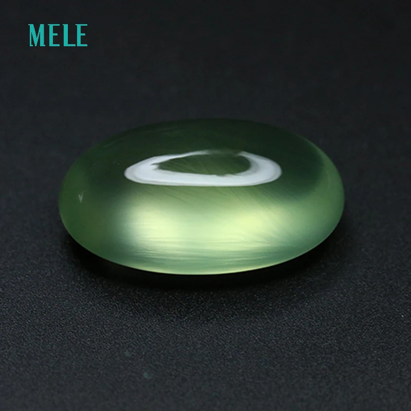 Top quality Australia natural prehnite for jewelry making Oval cut 28X11.7X11.3mm 41.8ct loose gemstone use luxury | Украшения и
