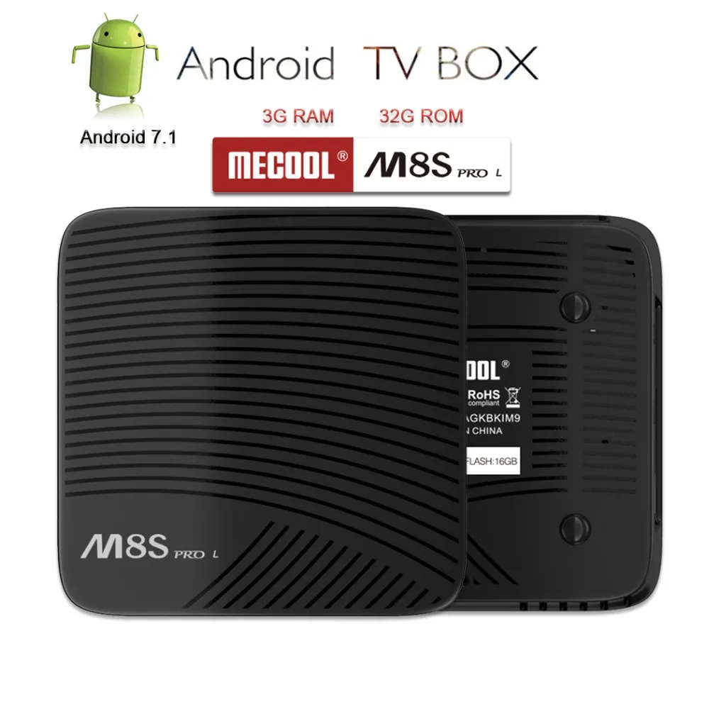 Mecool M8S PRO L Android tv Box 4K смарт бокс 3 ГБ 32 ТВ приставка Amlogic S912 Отт IP HD wifi Поддержка