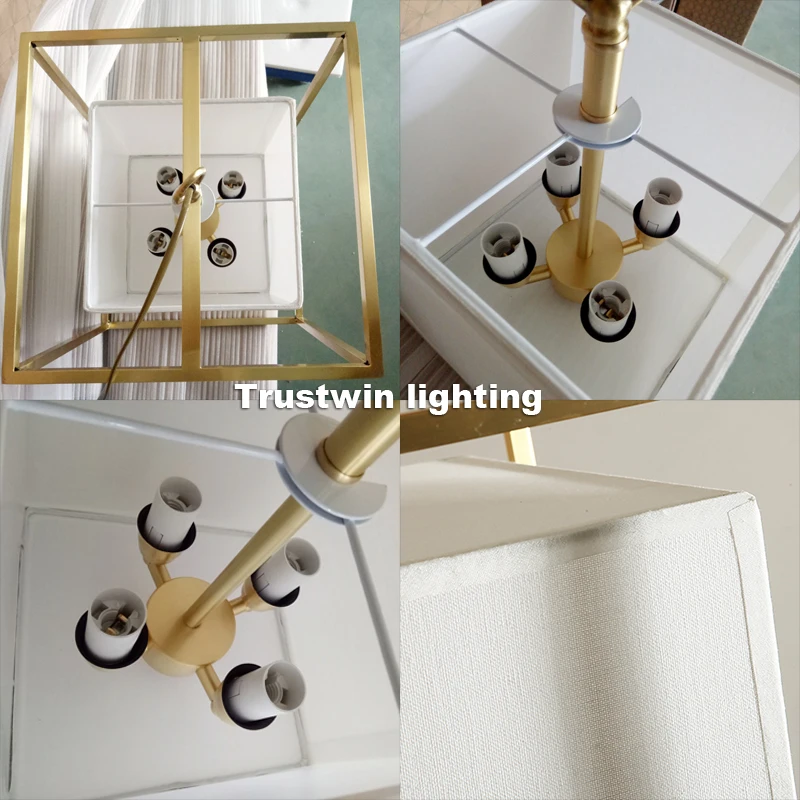 Европейский Американский Золотой квадратный куб медный латунный светодиодный