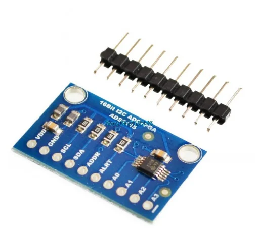 Синий I2C ADS1115 16 бит АЦП 4 канала модуль усилителя с программируемый усилитель 2,0 V до 5,5 V RPi - Цвет: Синий