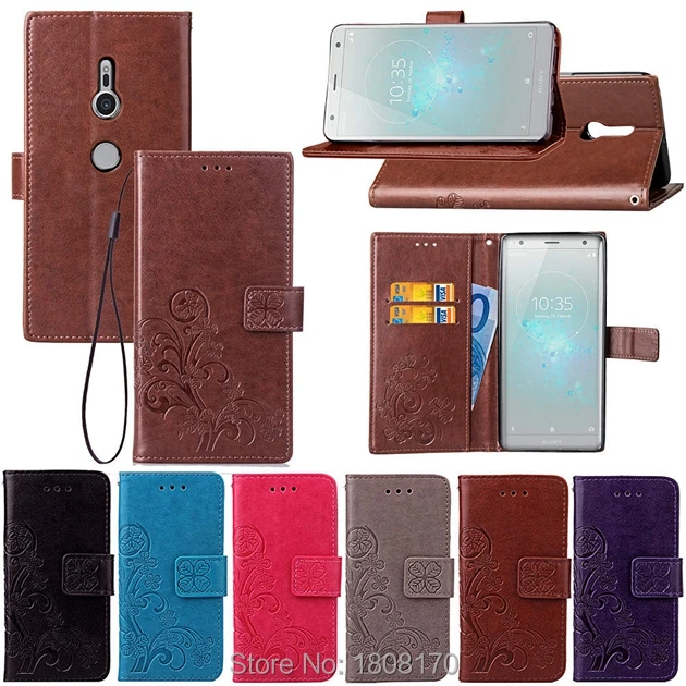 Кожаный чехол книжка с цветком клевера для Huawei Y9 Play Mate10 Pro Sharp Shv40 Lenovo Vibe C2 Lucky