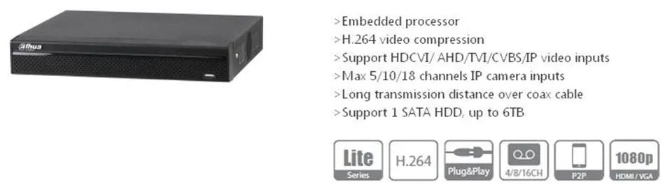 Dahua 720P комплект HDCVI 4ch система видеонаблюдения XVR4104HS видео рекордер 4pcHDCVI HAC-HDW1100C инфракрасная 20 м cctv камера безопасности