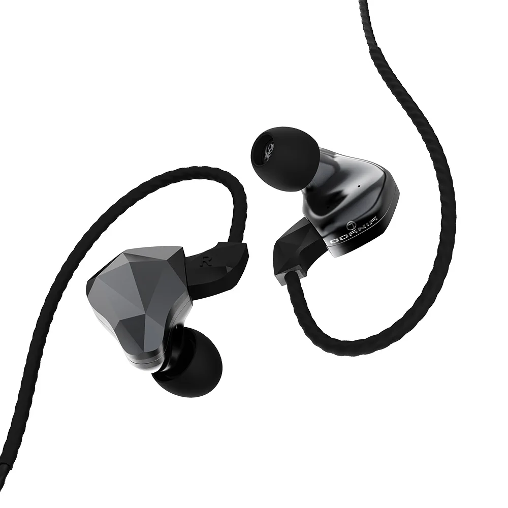 Наушники вкладыши Yinyoo с топазом гибридные Hi Fi наушники диафрагмой 10 мм 4BA +