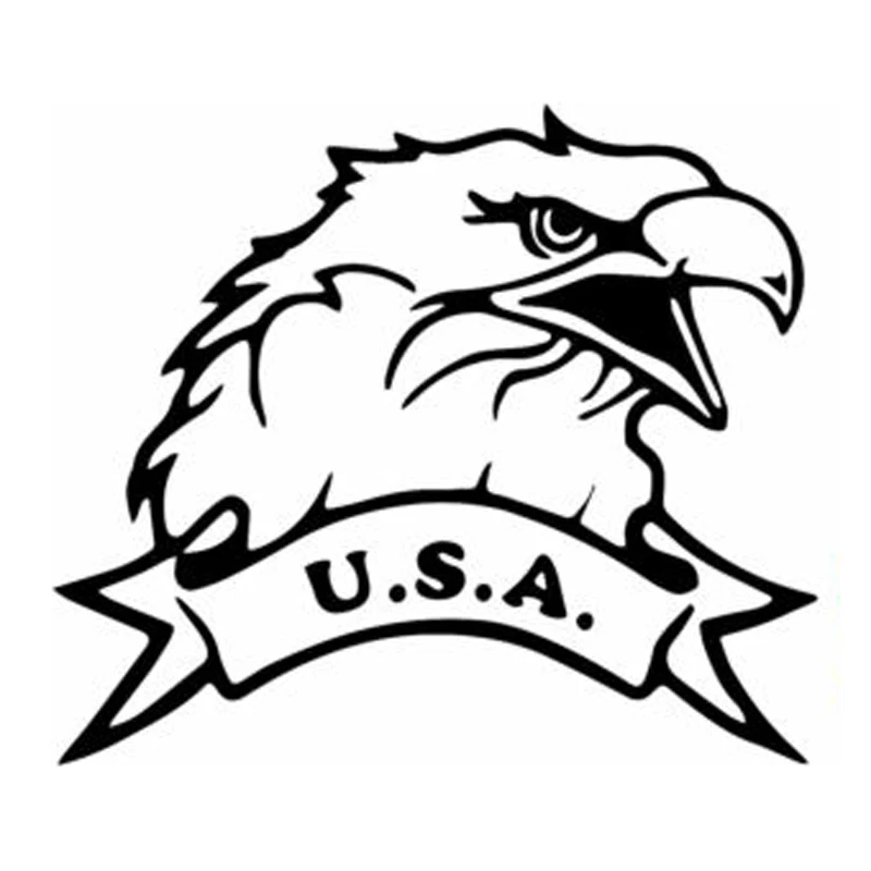 

Hot Selling12.4cm*10.7cm USA Bald Eagle Fashion Car-Styling Car Sticker Vinyl