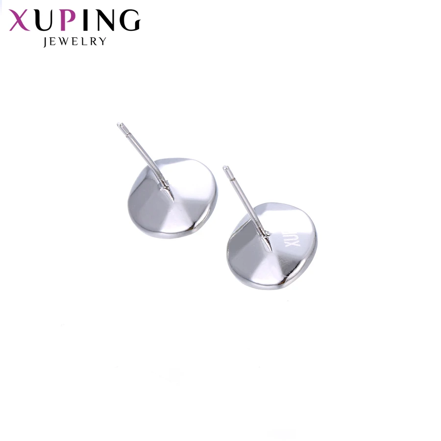 Xuping простые круглые серьги гвоздики с разноцветными кристаллами от Swarovski модные