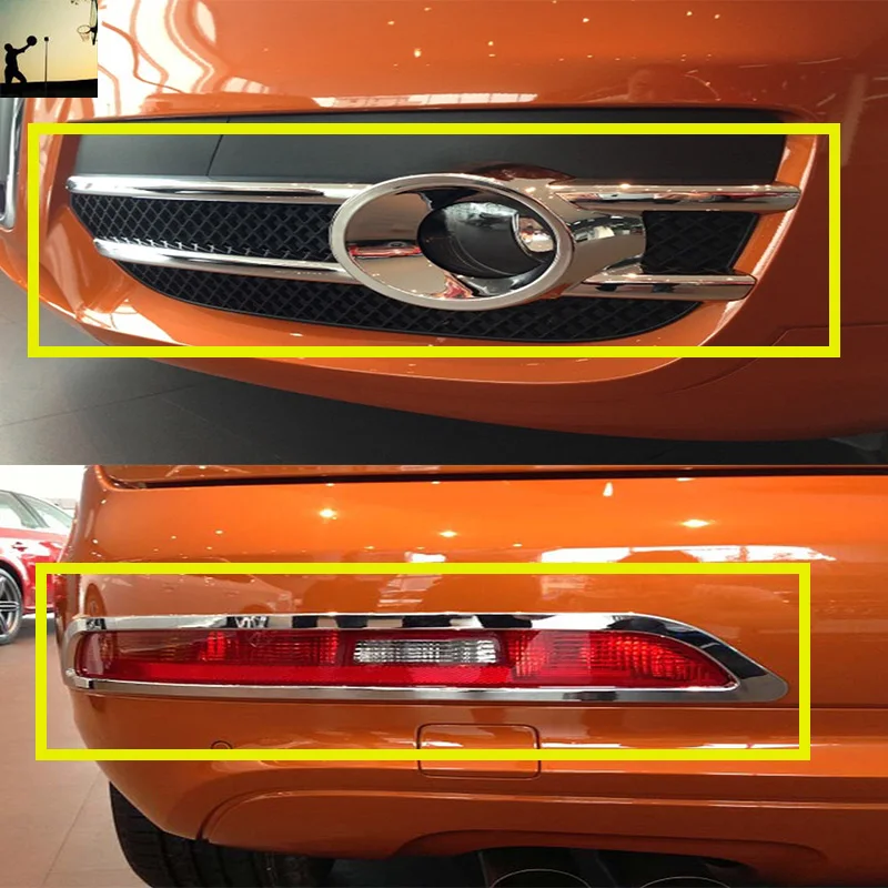 Наклеиваемого покрытия для автостайлинга из ABS хромированные передние и задние